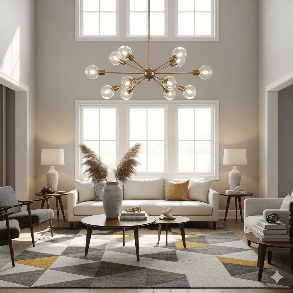 A professionally installed lighting fixture.