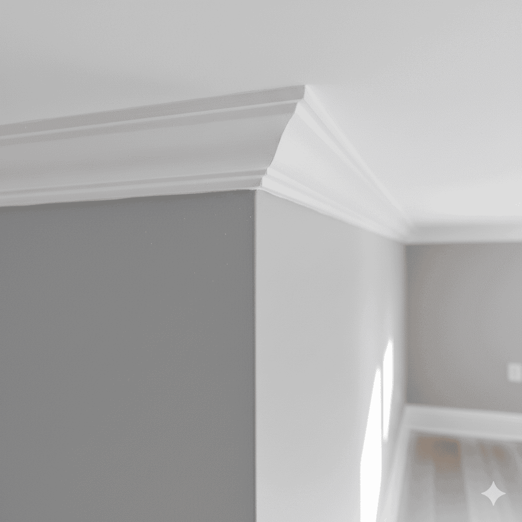 A freshly painted wall section.